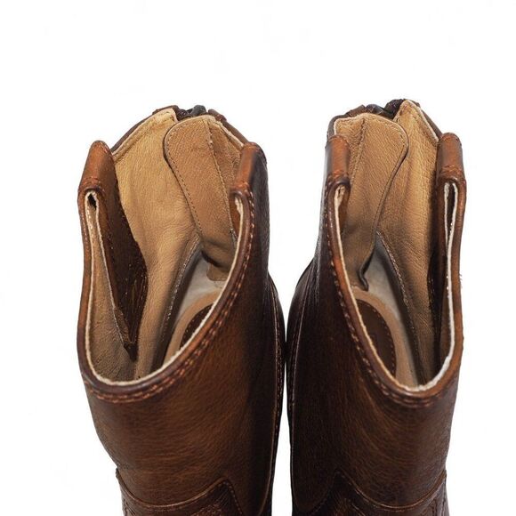 Frye Carson Wedge Ankle Booties Cognac Brown 3470656-COG Women's 7.5M - Picture 12 of 12